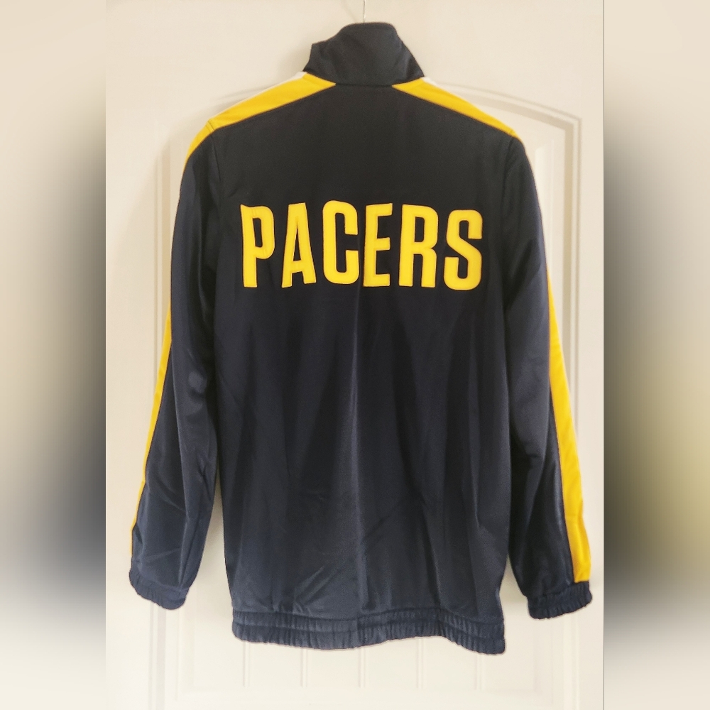 NBA STARTER Men's Navy and Yellow Indiana Pacers Jacket